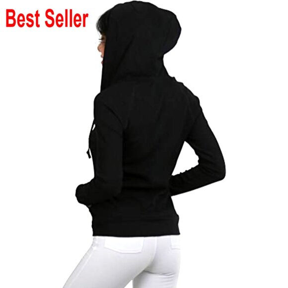 Long Sleeve Zip-Up Thermal Hoodie, Cropped Velour Terry Jacket, Active Wear - Picture 3 of 6